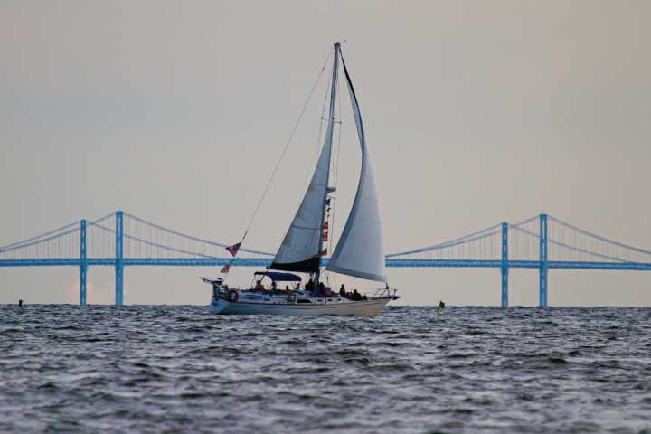 Boating in the Chesapeake Bay.