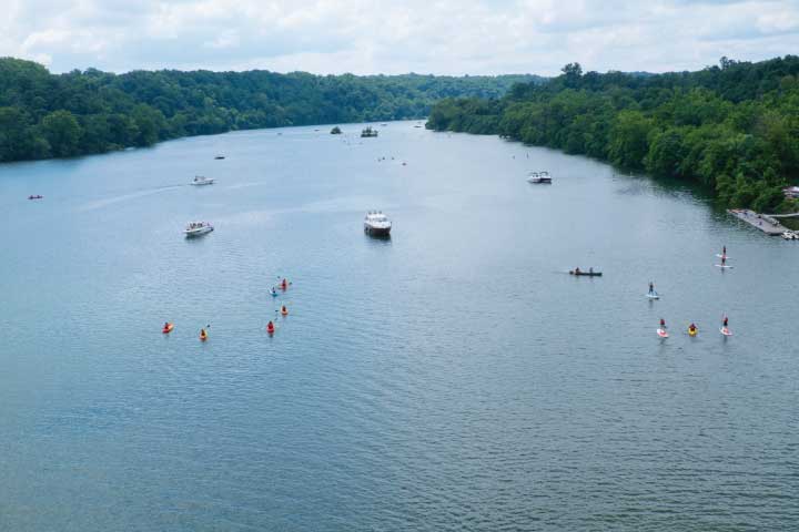 Boating in the Potomac River.