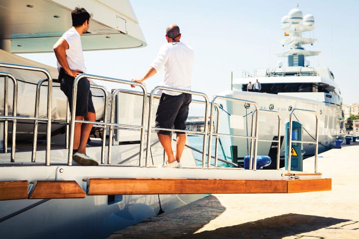 how to work on a luxury yacht