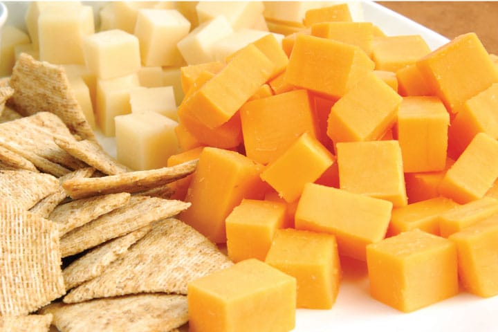 Cheese and crackers.