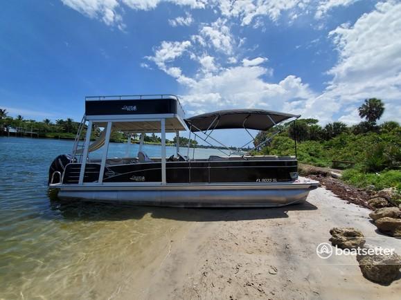 Double Decker Pontoon with a Slide in Jupiter/Peanut Island