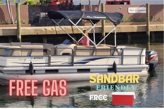 🏖️ PONTOON RENTAL - LAKE BOCA SANDBAR 🎉 SEATS 10